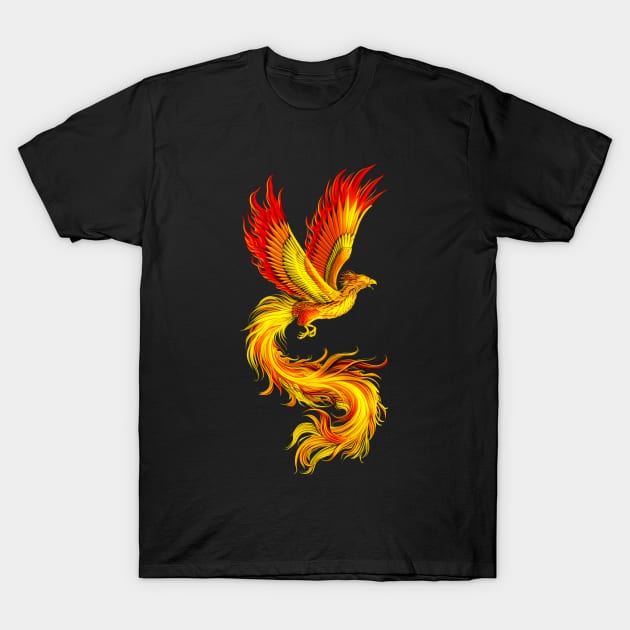 Phoenix Bird T-Shirt by underheaven